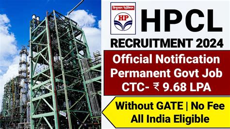 Hpcl Recruitment Permanent Job Hpcl Vacancy Hpcl Notification