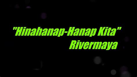 Hinahanap Hanap Kita By Rivermaya Original Key Karaoke YouTube