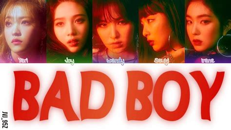 Red Velvet 레드벨벳 Bad Boy Colour Coded Lyrics Han Rom Eng YouTube