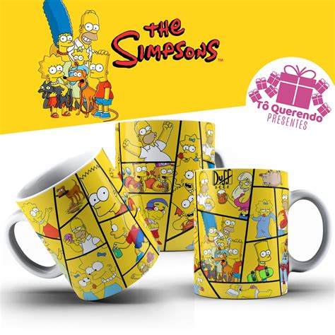 Caneca Os Simpsons Homer Bart The Simpsons Personalizada Presente