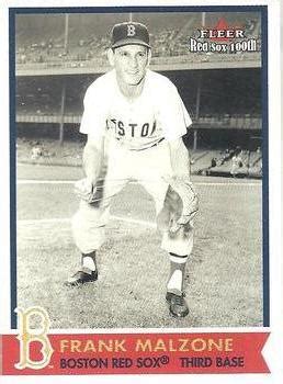 Fleer Boston Red Sox Th Anniversary Frank Malzone Trading