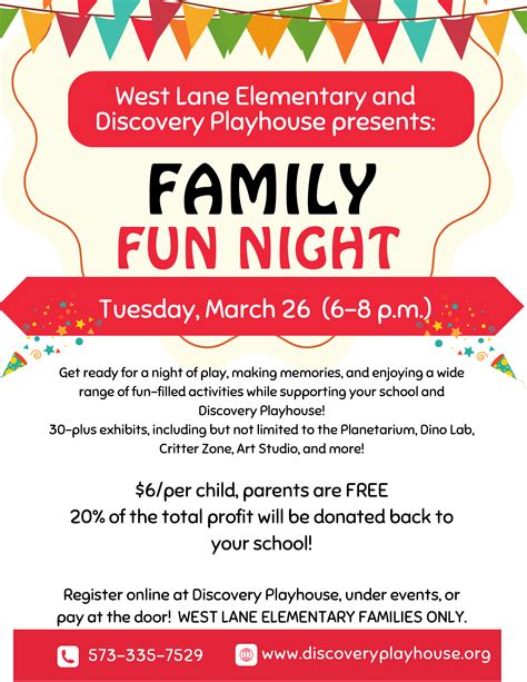 West Lane Elementary Family Fun Night - Discovery Playhouse