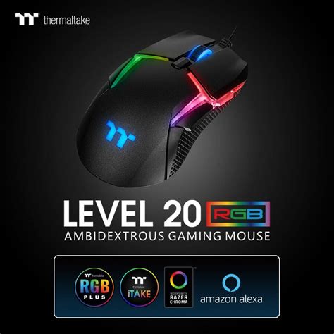 Np Thermaltake Lanza Su Primer Level 20 Gaming Mouse Fanáticos Del Hardware