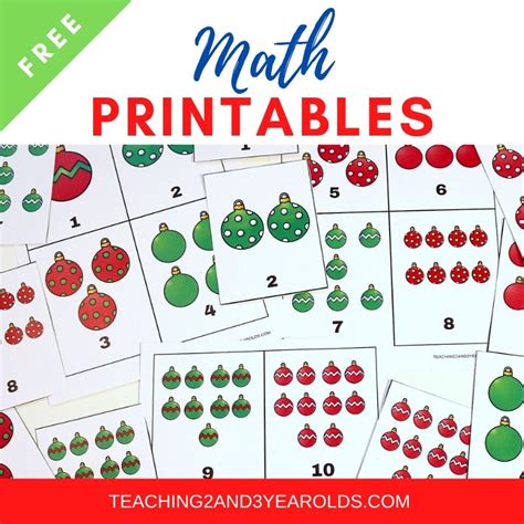 Pre K Math Printables Prekinders Preschool Activities Worksheets