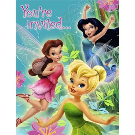 Tinkerbell Invitations 8 Pack Best Party Supplies Store In Nigeria