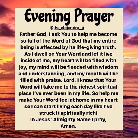 by AMDK on Evening Prayer in 2025 | Evening prayer, Word of god, Words