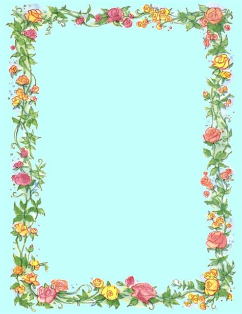 Summer Page Border Clip Art