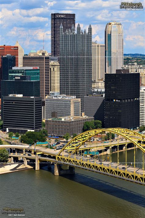 Fort Pitt Bridge with Pittsburgh buildings - PittsburghSkyline.com ...