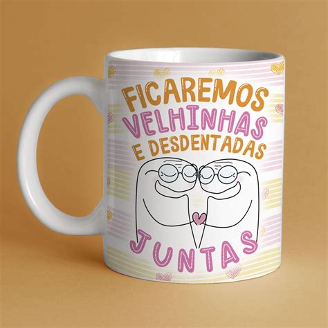 Estampas Caneca Flork Amigas Dia Do Amigo Amizade Engra Adas Dmk Studio