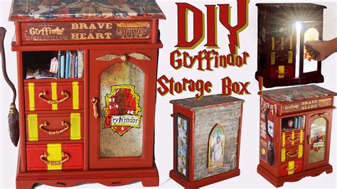 Diy Harry Potter Gryffindor Theme Light Up Musical Storage Box Youtube