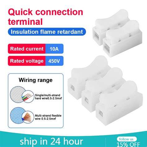 Pcs Ch Ch Quick Splice Lock Wire Connectors Fast Wiring Terminal