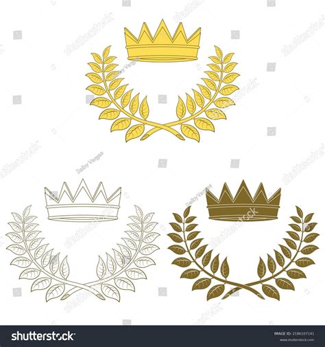 Laurel Wreath Vector Design Royal Crown Stock Vector (Royalty Free) 2186107141 | Shutterstock