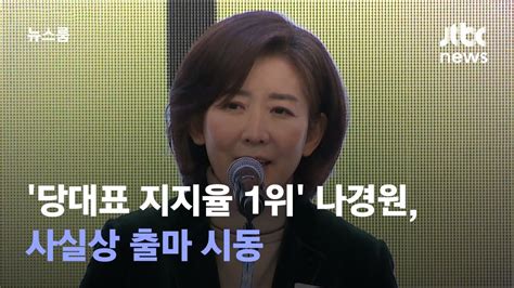 당대표 지지율 1위 나경원 사실상 출마 시동당은 견제구 Jtbc 뉴스룸 Youtube