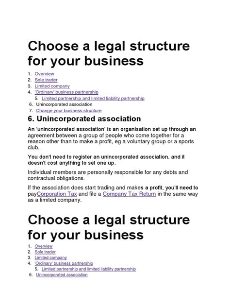 Choose A Legal Structure For Your Business 6 Business Limited Liability Partnership