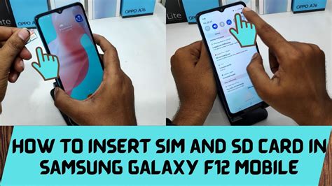 How To Insert Sim And SD Card In Samsung Galaxy F12 How To Insert Sim