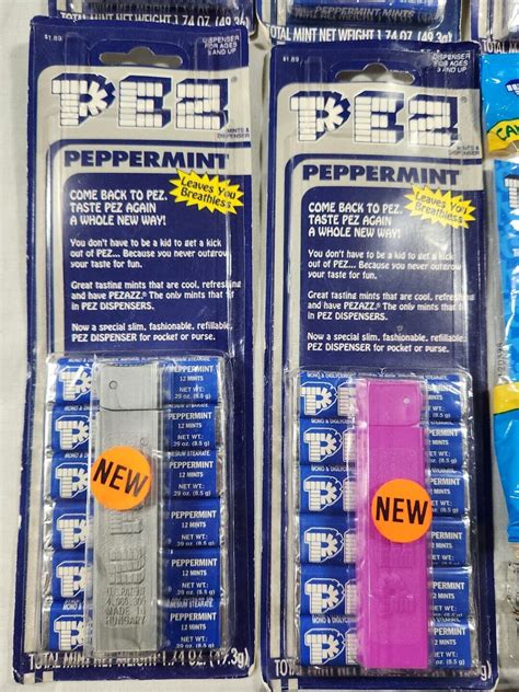 Pez Candy Peppermint Pez Dispensers 8 Packs Of 6 And Additional Pez