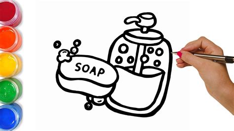 How To Draw Soap Easy How To Draw Hand Soap Youtube