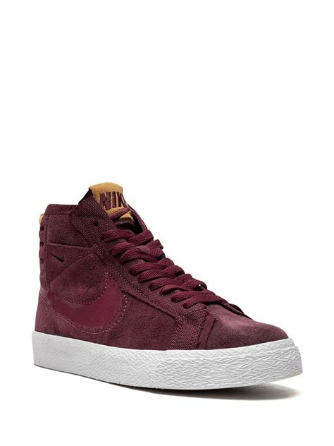 Nike Sb Blazer Mid Night Maroon Sneakers Purple Farfetch