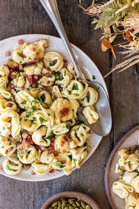 Roasted Cauliflower And Tortellini With Pancetta Armanino