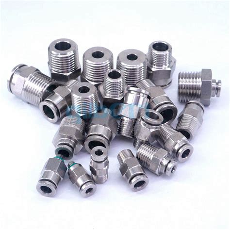 Multiple Tube Bsp Male Thread Pneumatic 304 Stainless Steel Air Straight Fitting Ebay