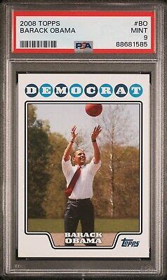 2008 Topps Basketball Barack Obama President BO Rare Insert Low Pop