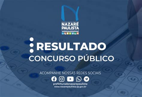 Prefeitura de Nazaré Paulista divulga a classificação do concurso