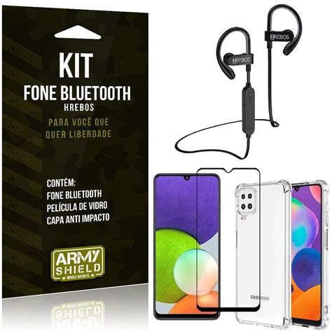 Kit A22 4g Fone Hs188 Película 3d Capa KaBuM