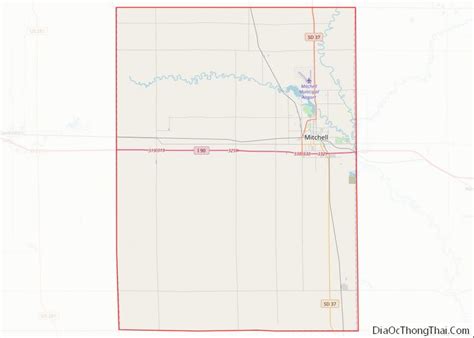 Map of Davison County, South Dakota - Thong Thai Real