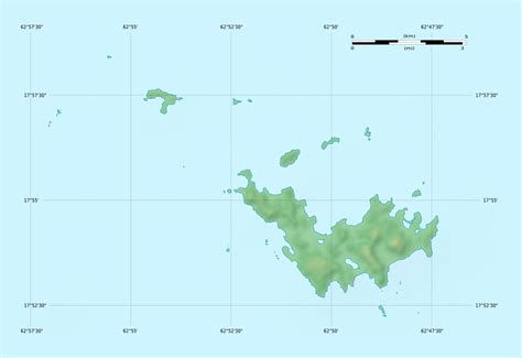 Detailed relief map of Saint Barthelemy | Saint Barthelemy | North America | Mapsland | Maps of ...