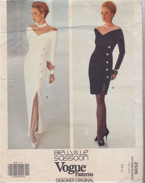 Vogue 2596 Vintage Designer Sewing Pattern By Bellville Sassoon Evening