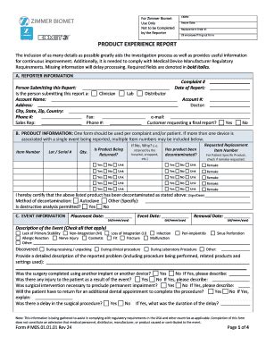 Fillable Online For Zimmer Biomet Fax Email Print PdfFiller