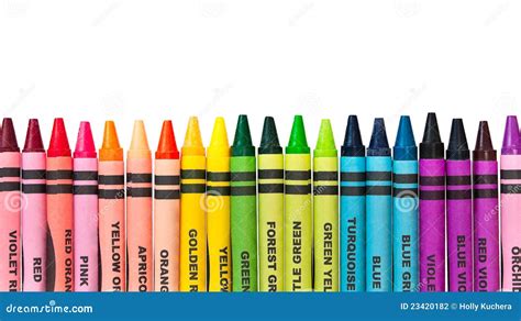 Colorful Crayons In A Row Stock Photo Image Of Colourful 23420182