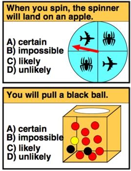 Probability Practice Cards and Worksheets by Mister Luna | TpT