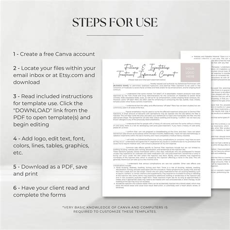 Editable Dermal Filler Consent Forms Fillers And Injectables Template