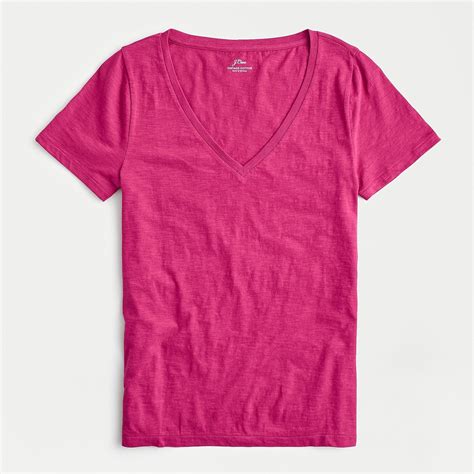 J Crew Vintage Cotton V Neck T Shirt For Women T Shirts For Women