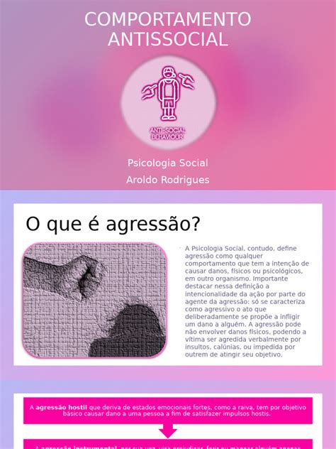 Como Se Escreve Antissocial - Comportamento Antissocial | PDF | Agressão | Violência