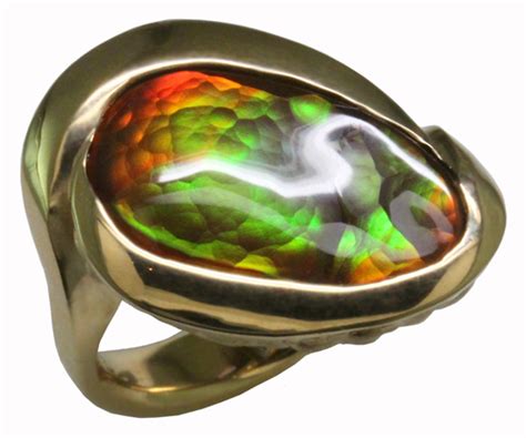 18ky Fire Agate Ring - Mardon Jewelers