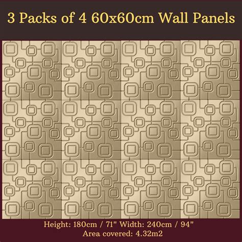 Decorative Wall Panels With Geometric Saturn Design 3d Textured Walls