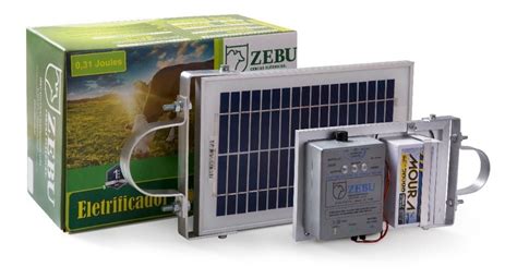 Eletrificador Solar V Cerca Rural Km Zs Bi C Bateria Joules