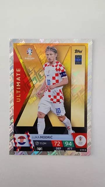 Uefa Euro Match Attax Luka Modric Ultimate Xi Foil Card U Xi