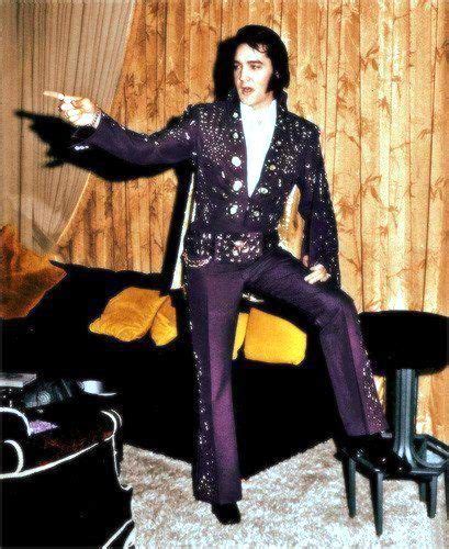 Elvis In His Las Vegas Hilton Suite Showing His New Outfit In January 1972 Elvis Presley