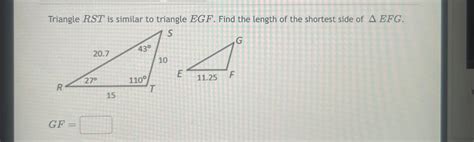 Answered Triangle Rst Is Similar To Triangle Bartleby