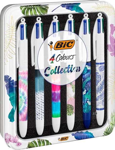 Amazon.com : Bic 4 Colors Decors Messages or Botanical Collection and ...