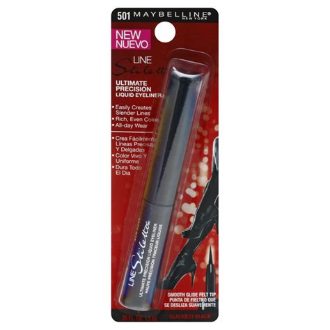 Maybelline Line Stiletto Ultimate Precision Liquid Eyeliner Blackest Black Shop Eyeliner At H E B