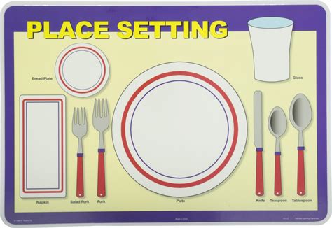 Painless Learning Placemats Place Setting Placemat Amazonca Home