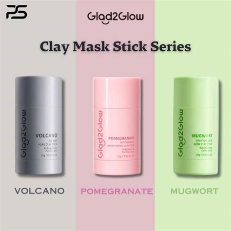 Jual Glad2glow Real Mugwort Salicylic Acid Acne Control Clay Mask Stick