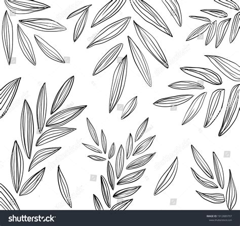 Black White Leaves Wallpaper Stock Illustration 1912889797 | Shutterstock