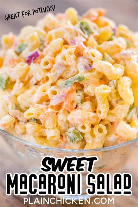 Sweet Macaroni Salad Seriously The Best Macaroni Salad Ever I Took This To A Potluck And It