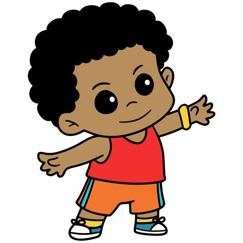 Cartoon Kid Reaching Boy Png