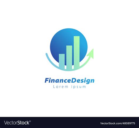 Finance and accounting logo design Royalty Free Vector Image